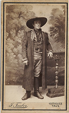 Josef Taber: Muž v chodském kroji, vizitka,  kolem 1888