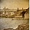 F. Krátký: Pobořený Karlův most po povodni v září 1890