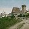 Neznámý autor: hrad Kotnov, věž a Bechyňská brána v Táboře, kolem 1900?, polovina kolorovaného stereodiapozitivu