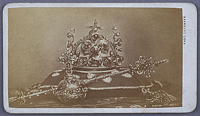  Jindřich Lachmann, korunovační klenoty, 1868, vizitka